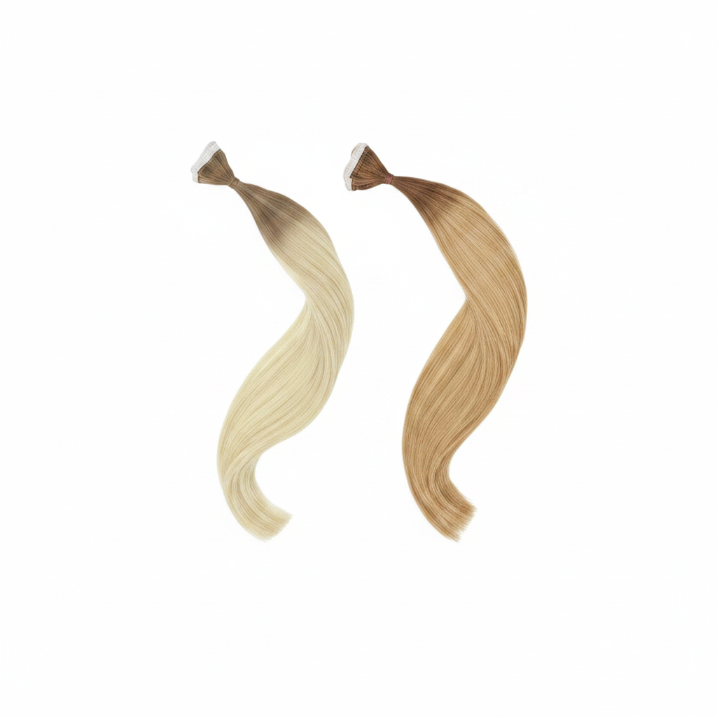DI BIASE STRAIGHT HAIR EXTENSIONS ADHESIVE STRINGS 2.5GR OMBRE X 10PCS 50CM ART. STKR 4 CM 50 SH