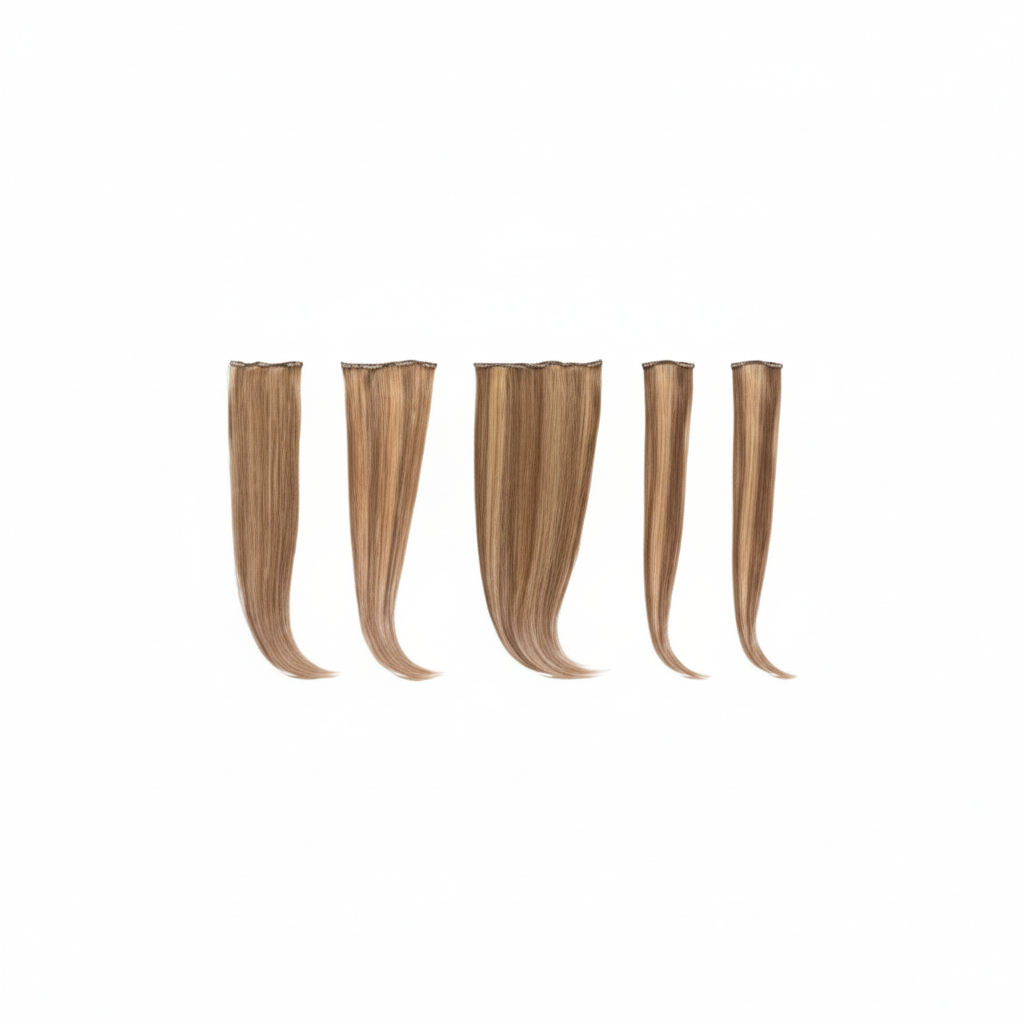 DI BIASE CLIP EXTENSIONS 5 STRIPS 100 GRAMS KIT 5 PCS STRAIGHT HAIR WEFTS WITH CLIPS 100GR 50-55CM ART. KIT FIVE