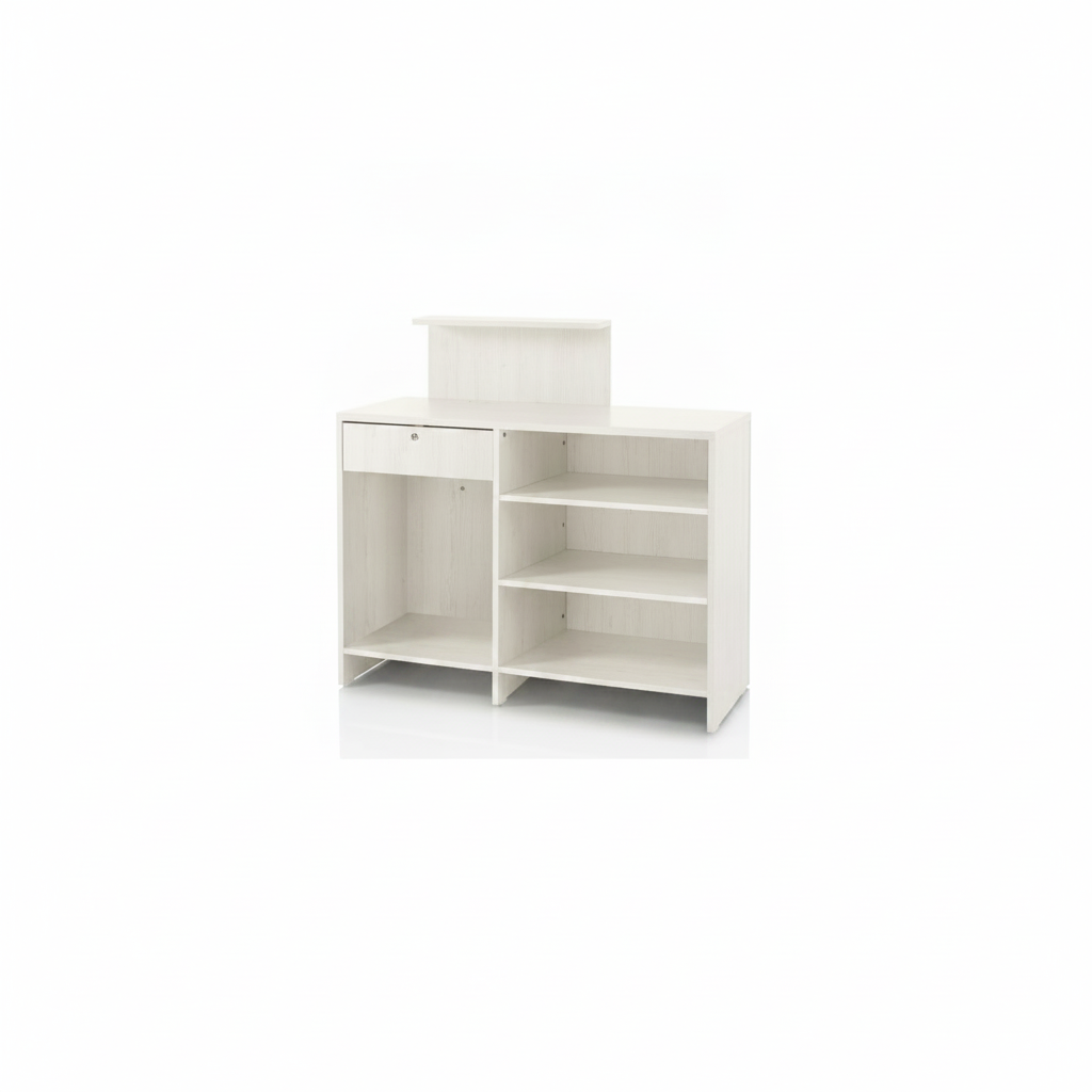 WHITE LARCH RECEPTION DESK VISTA CONSOLLE WHITE ART. 375.210
