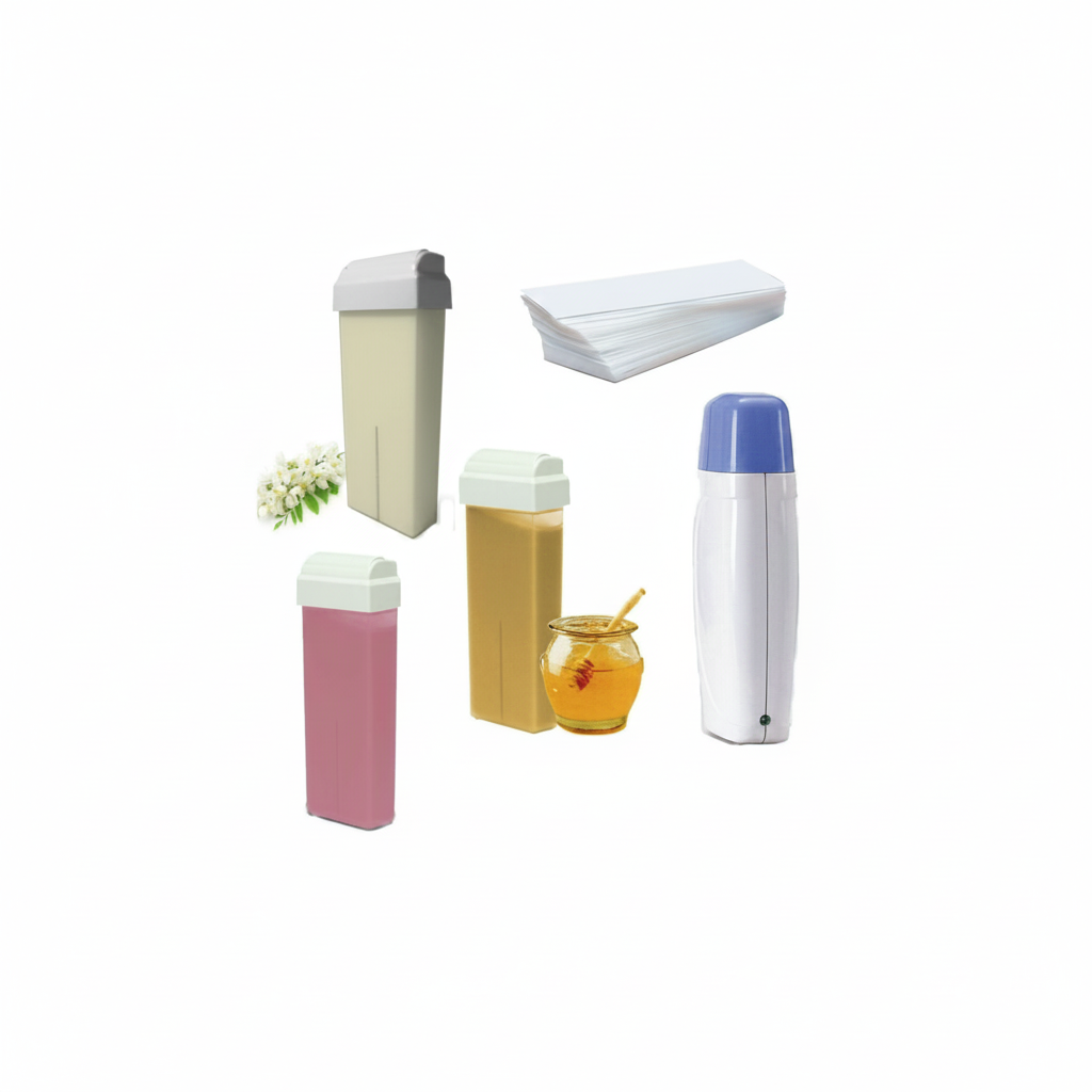 WAX HEATER KIT ROLLER + 3 ROLLER WAXES + STRIPS 100PCS