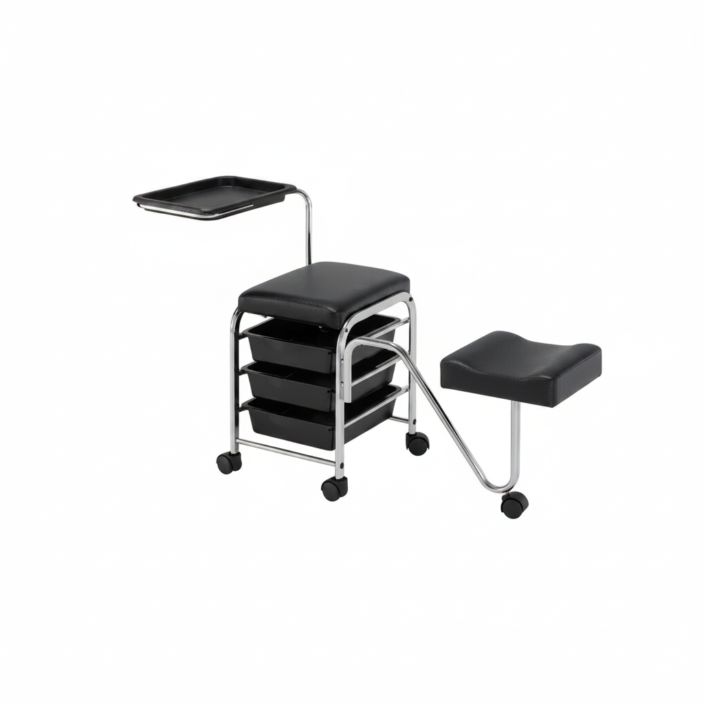 BLACK PEDICURE SERVICE TOOL TROLLEY ART. 370.521