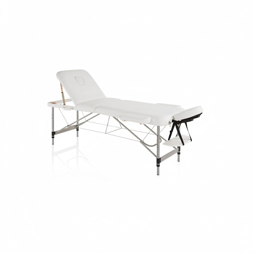 FOLDING BED MASTER COMFORT ALUMINUM WHITE ART. 350.319