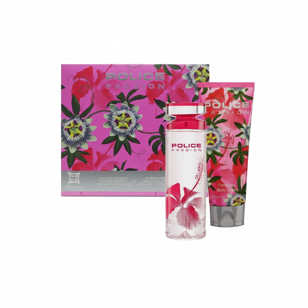 POLICE PASSION WOMAN GIFT SET EDT 100ML + BODY CREAM 125ML