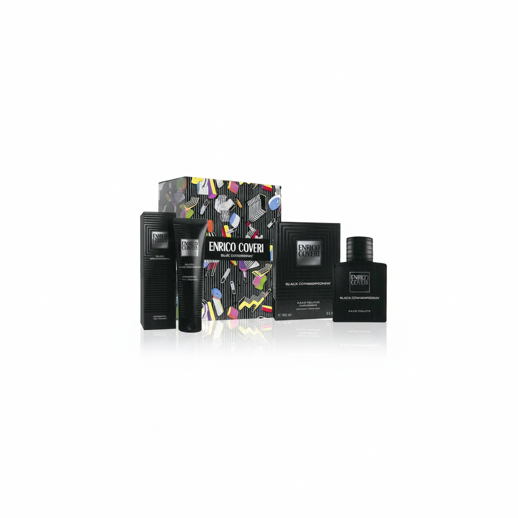 Enrico Coveri Black Contemporary Set Shower Gel 300ml + Deo Spray 150ml