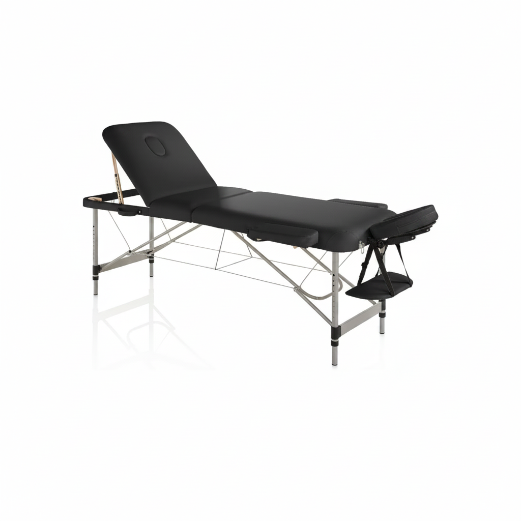 FOLDING BED MASTER COMFORT ALUMINUM BLACK ART. 350.320